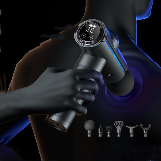 Fight&Fit™ – Pistolet de Massage Musculaire LCD Professionnel 6 Têtes