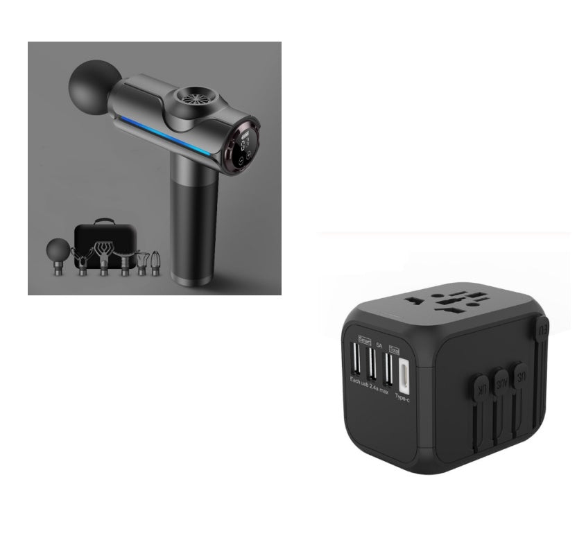 Fight&Fit™ – Pistolet de Massage Musculaire LCD Professionnel 6 Têtes