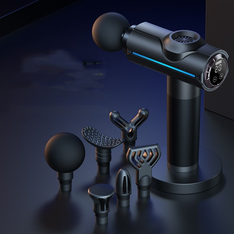 Fight&Fit™ – Pistolet de Massage Musculaire LCD Professionnel 6 Têtes